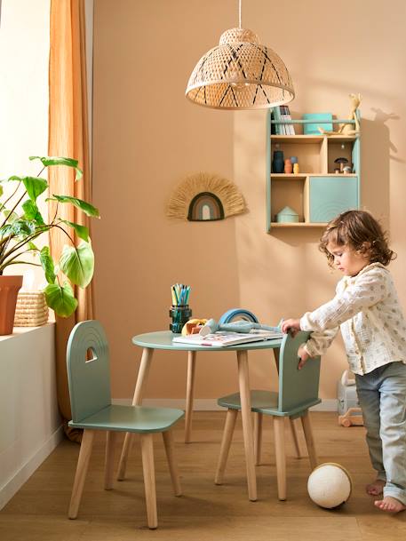 Table et chaises enfant Arc en ciel vert sauge 1 - vertbaudet enfant 