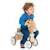 Porteur Faon en bois - LE TOY VAN - Pour enfant de 12 mois à 3 ans - 4 roues - Bleu BLEU 3 - vertbaudet enfant 