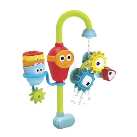 Jouet de bain Yookidoo Spin 'N' Sort Spout Pro - Engrenages tournants et gobelets empilables - STEM - Vert VERT 1 - vertbaudet enfant 