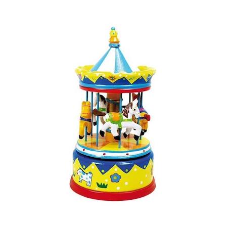 Boîte à musique - ULYSSE - Carrousel jaune - Mixte - Enfant - Ø10 x 22 cm JAUNE 1 - vertbaudet enfant 