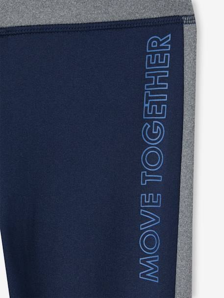 Legging de sport fille bandes côtes gris chiné+marine+MARINE+rose poudré 6 - vertbaudet enfant 