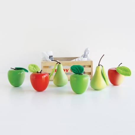 Cagette pommes et poires - Le Toy Van - Jouet en bois VERT 3 - vertbaudet enfant 
