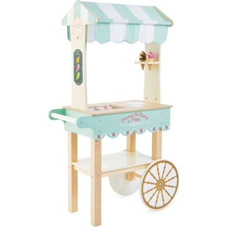 Chariot à glaces - Le Toy Van - LABEL TOUR - Pour enfant - Bleu et beige BLEU 1 - vertbaudet enfant 