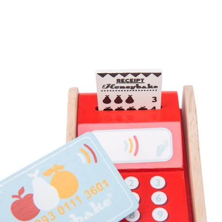Machine à carte bancaire en bois - LE TOY VAN - Honeybake - Enfant - Mixte - Rouge - 3 ans ROUGE 2 - vertbaudet enfant 