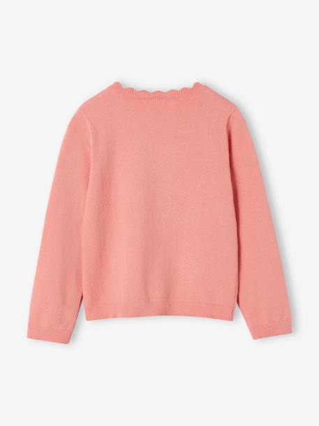 Pull BASICS personnalisable fille abricot+bois de rose+jaune pastel+marine 7 - vertbaudet enfant 