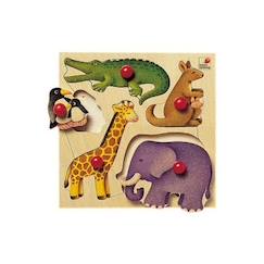 Jouet-Jeux d'imagination-Jeu d'encastrement Zoo - SELECTA - 5 pièces - Pour enfants de 18 mois et plus - Multicolore