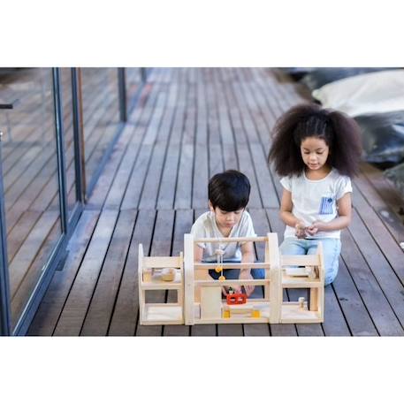 Maison 3 blocs modulables - PLAN TOYS - Enfant - Beige - A partir de 4 ans BEIGE 2 - vertbaudet enfant 