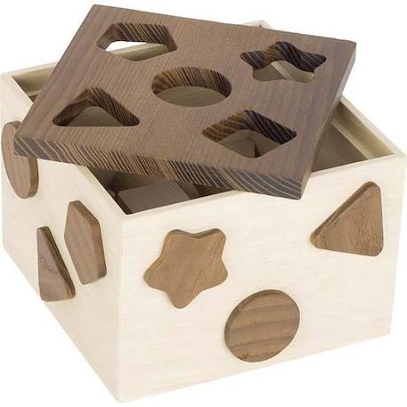 Jouet en bois - GOKI - La boîte à formes - nature - Beige et marron - Mixte - A partir de 18 mois BEIGE 1 - vertbaudet enfant 