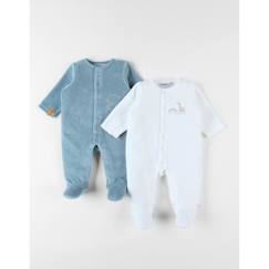 Bébé-Pyjama, surpyjama-Set de 2 pyjamas dors-bien imprimé dino en velours