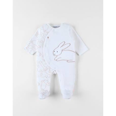 Pyjama 1 pièce lapin en velours  - vertbaudet enfant