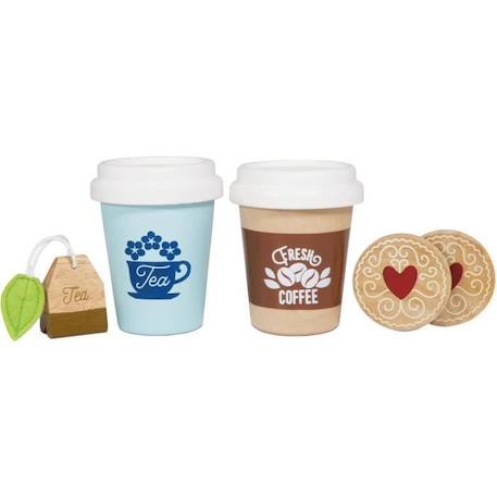 Le Toy Van Honeybake Eco-Cups - Thé et café - 2 pcs GRIS 2 - vertbaudet enfant 