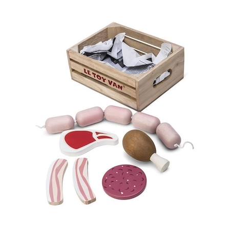 Cagette de viandes en bois - Le Toy Van - Le panier de viandes ROSE 2 - vertbaudet enfant 