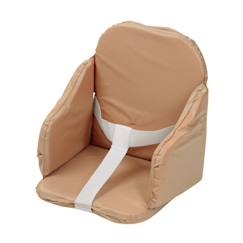 Puériculture-Coussin de chaise haute bébé - TINEO - Réglable - PVC - Sangles de sécurité - Cassonade