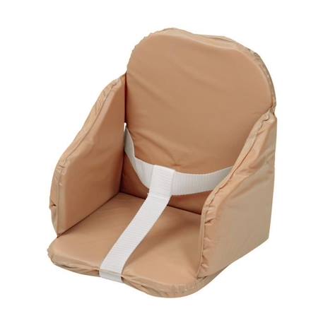 Coussin de chaise haute bébé - TINEO - Réglable - PVC - Sangles de sécurité - Cassonade MARRON 1 - vertbaudet enfant 