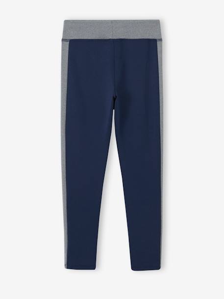 Legging de sport fille bandes côtes gris chiné+marine+MARINE+rose poudré 5 - vertbaudet enfant 