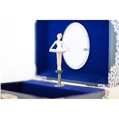 Linge de maison et décoration-Coffret à bijoux musical - ULYSSE - ballerine - Bleu - 15 x 10 cm - Lac des cygnes - A partir de 3 ans - Enfant