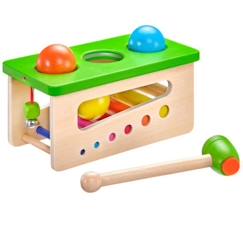 Jouet-Jeu à marteler Battino - Selecta - pour enfant de 12 mois et plus - 1 joueur - 3 boules en bois