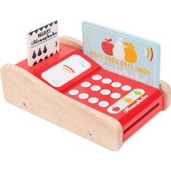 Jouet-Jeux d'imitation-Cuisines et dinette-Machine à carte bancaire en bois - LE TOY VAN - Honeybake - Enfant - Mixte - Rouge - 3 ans