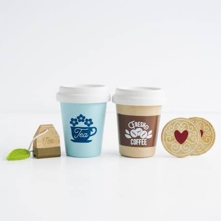 Le Toy Van Honeybake Eco-Cups - Thé et café - 2 pcs GRIS 1 - vertbaudet enfant 