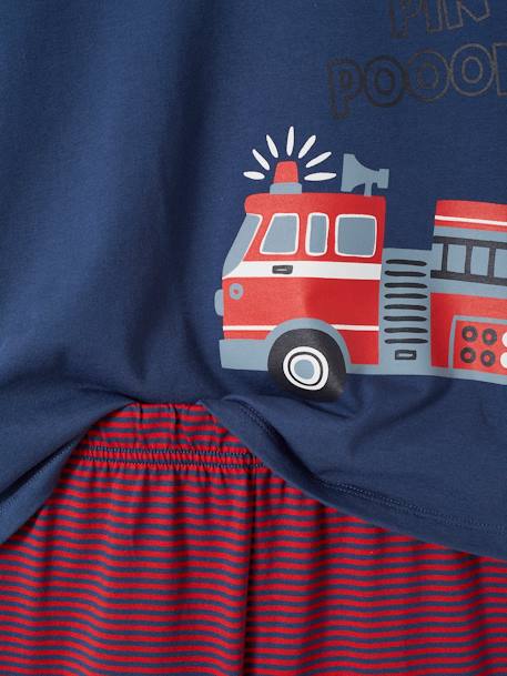 Lot pyjama + pyjashort garçon pompiers bleu océan 6 - vertbaudet enfant 