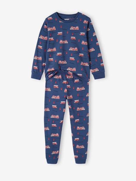Lot pyjama + pyjashort garçon pompiers bleu océan 3 - vertbaudet enfant 