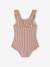 Maillot de bain rayé 1 pièce fille terracotta 2 - vertbaudet enfant 