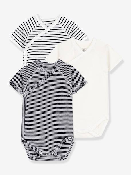 Lot 3 bodies marine 1 - vertbaudet enfant 