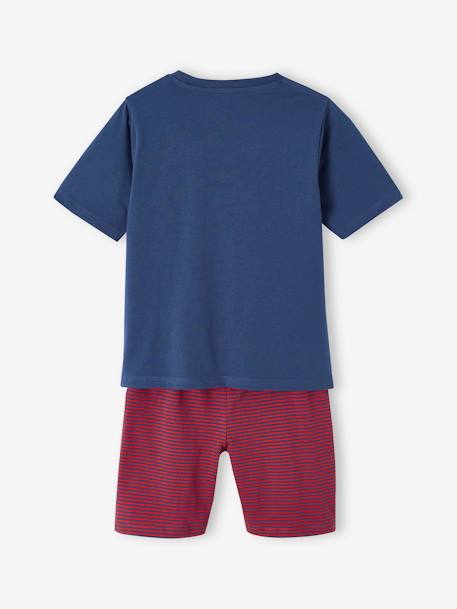 Lot pyjama + pyjashort pompiers garçon bleu océan 8 - vertbaudet enfant 