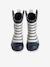 Bottes de pluie bébé détails ludiques rayé marine+vert imprimé 4 - vertbaudet enfant 