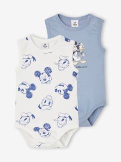 -Lot de 2 bodies bébé sans manches Disney® Mickey et Donald