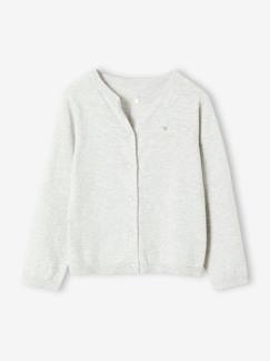 Gilet Basics fille en maille fine  - vertbaudet enfant