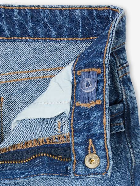 Jean fille droit MorphologiK tour de hanches large bleu foncé+denim bleached+stone 13 - vertbaudet enfant 