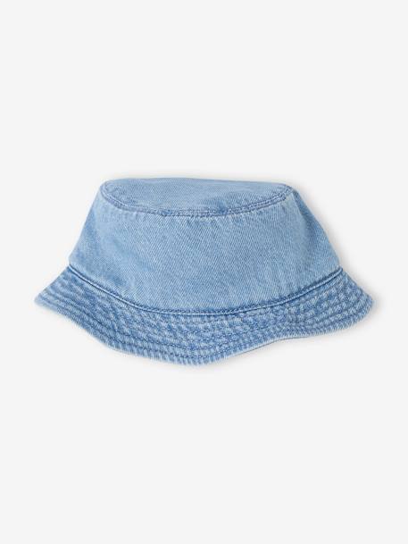 Ensemble naissance : salopette courte, body et bob bébé denim bleached 4 - vertbaudet enfant 