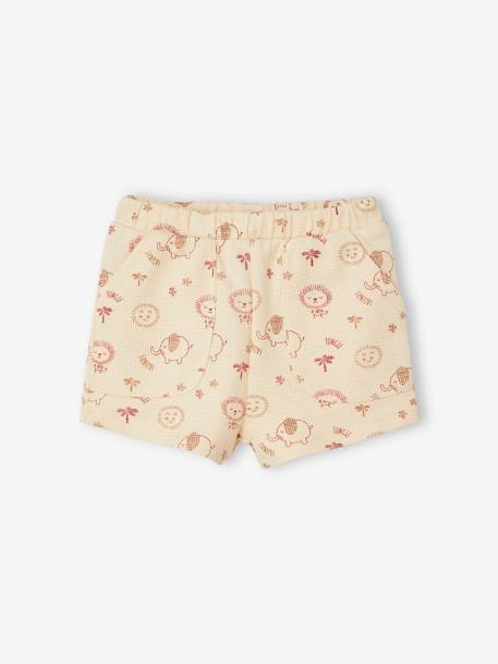 Ensemble naissance : T-shirt tunisien + short bébé moka 3 - vertbaudet enfant 