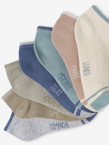 Lot de 7 paires de socquettes garçon bleu grisé 2 - vertbaudet enfant 