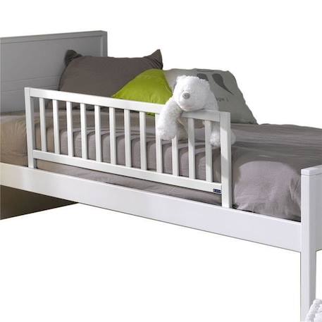 Barrière de lit enfant - AKITEN RETAIL - Noé - 120 cm - Bois massif - Finition laquée BLANC 1 - vertbaudet enfant 