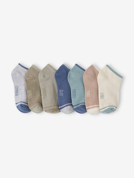 Lot de 7 paires de socquettes garçon bleu grisé 1 - vertbaudet enfant 
