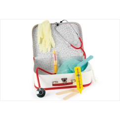 Jouet-Jeux d'imitation-Maison, bricolage et métiers-Jouet valise de docteur avec accessoires - EGMONT TOYS - Mixte - Gris - 25x18x8cm