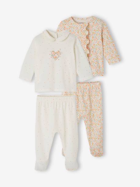 Lot de 2 pyjamas bébé 2 pièces en jersey écru 1 - vertbaudet enfant 