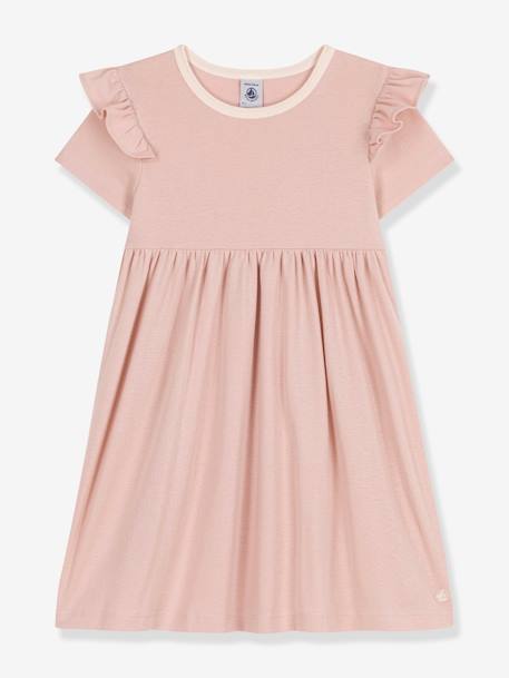 Robe manches courtes PETIT BATEAU rose pâle 1 - vertbaudet enfant 