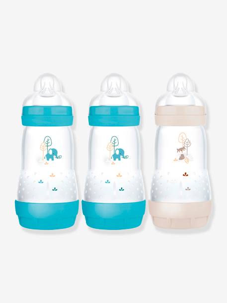 Lot de 3 biberons 260 ml Easy Start anti-colique Nature Guardian 2 lilas + 1 sable+2 océan + 1 sable 3 - vertbaudet enfant 