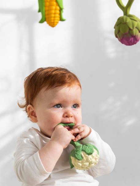Hochet anneau de dentition Chou-fleur - blanc 2 - vertbaudet enfant 