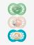 Lot de 3 sucettes en silicone Original 18 mois+ Vert + sable + bleu 1 - vertbaudet enfant 