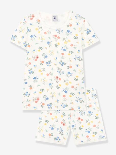 Pyjashort fille blanc imprimé 1 - vertbaudet enfant 