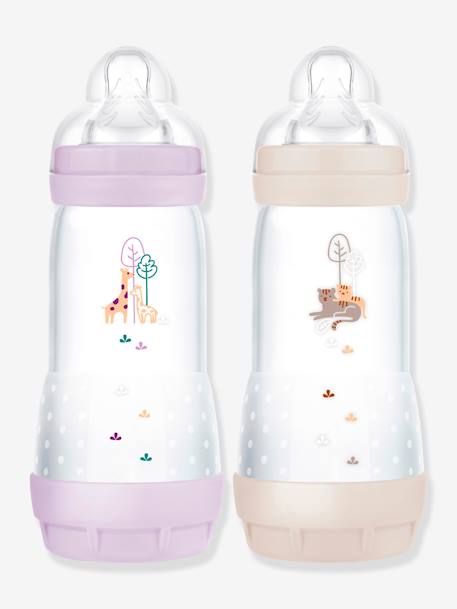Lot de 2 biberons 320 ml Lilas + sable+Océan + sable 1 - vertbaudet enfant 