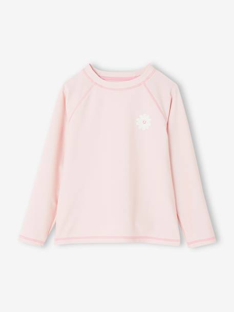 T-shirt de bain anti-UV fille rose imprimé 1 - vertbaudet enfant 