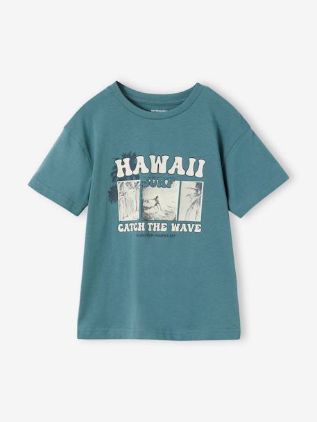 Tee-shirt photoprint garçon corail+écru+vert d'eau 10 - vertbaudet enfant 