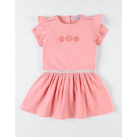 Robe bi-matière à manches courtes ROSE 4 - vertbaudet enfant 