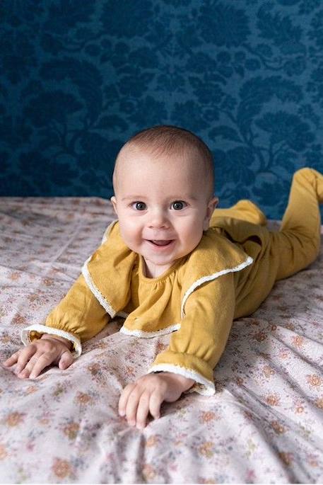 Pyjama bébé Ballerine avec dentelle JAUNE 2 - vertbaudet enfant 