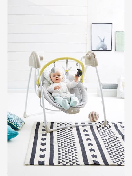 Balancelle avec arche de jeux Babyswing gris 8 - vertbaudet enfant 